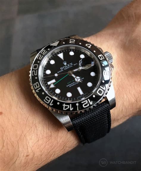 rolex gmt blue black rubber strap|Rolex gmt master 2 black.